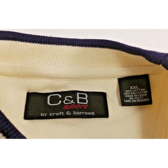 Vintage C&B Sport Golf Swing Embroidered Beige Sweatshirt Men’s Size XXL     T21 - Picture 4 of 6